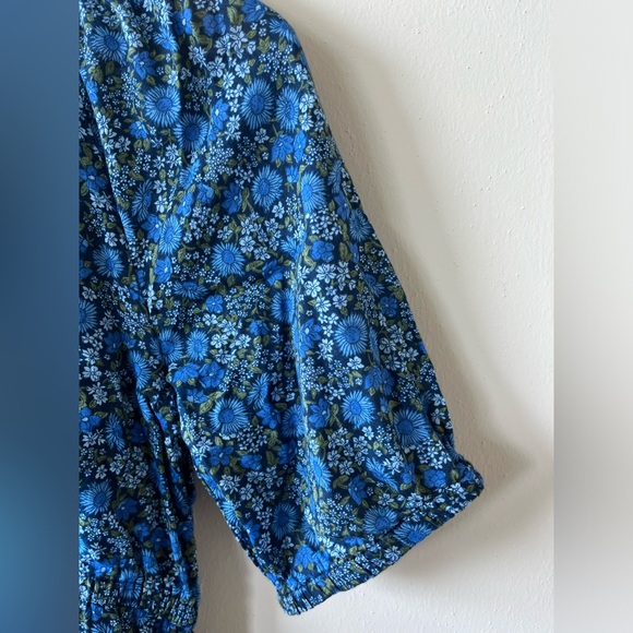 Gap Navy Blue Floral Maternity Jumpsuit - Picture 7 of 10